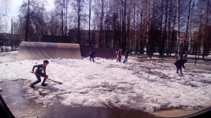 Уборка Скейт-площадки в Парке Победы